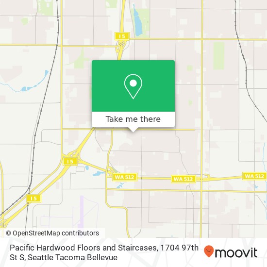 Pacific Hardwood Floors and Staircases, 1704 97th St S map