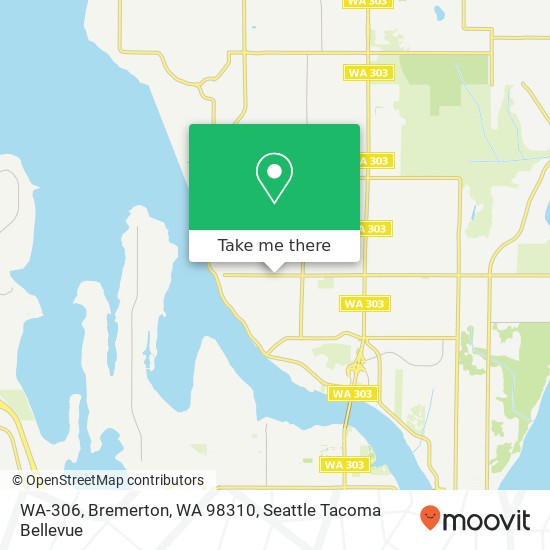 Mapa de WA-306, Bremerton, WA 98310