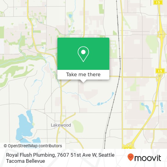Mapa de Royal Flush Plumbing, 7607 51st Ave W