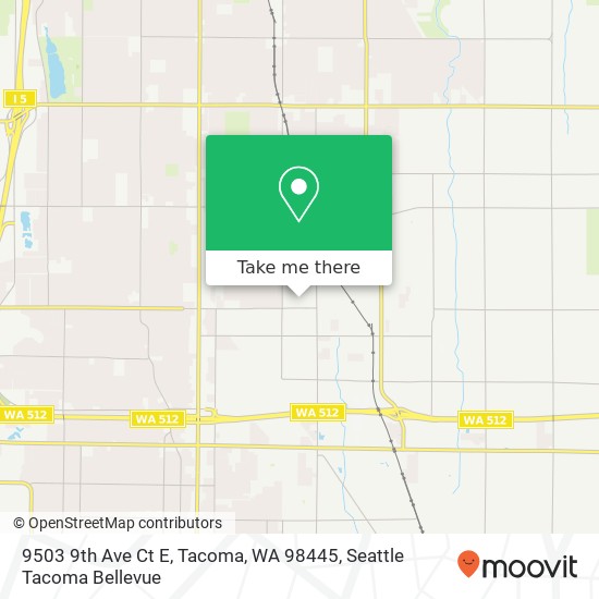 Mapa de 9503 9th Ave Ct E, Tacoma, WA 98445