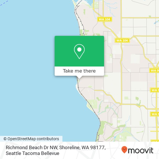 Mapa de Richmond Beach Dr NW, Shoreline, WA 98177