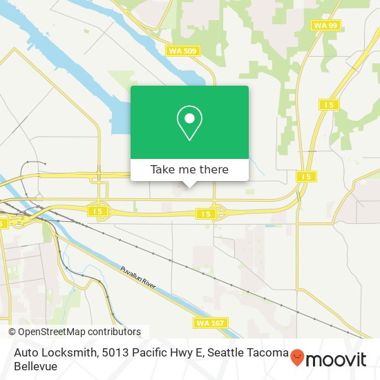 Mapa de Auto Locksmith, 5013 Pacific Hwy E