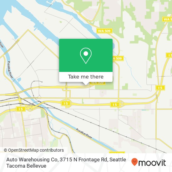 Mapa de Auto Warehousing Co, 3715 N Frontage Rd