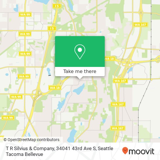 Mapa de T R Silvius & Company, 34041 43rd Ave S