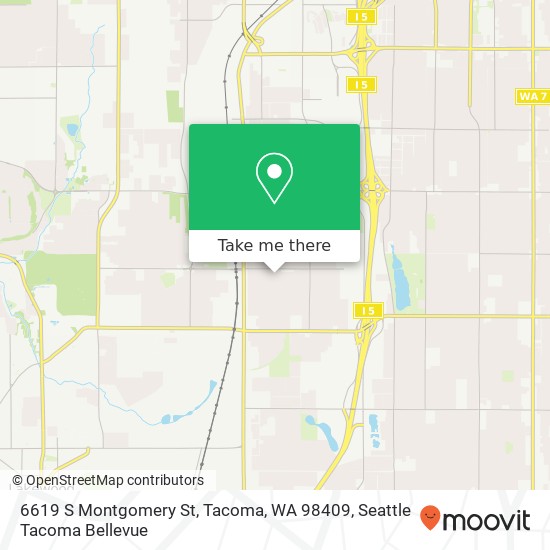 Mapa de 6619 S Montgomery St, Tacoma, WA 98409