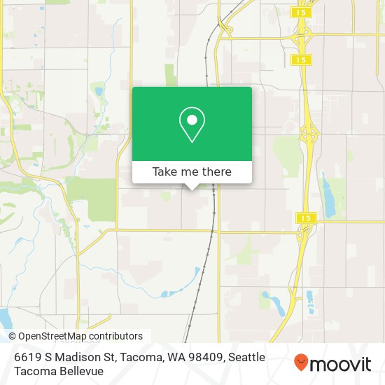 Mapa de 6619 S Madison St, Tacoma, WA 98409