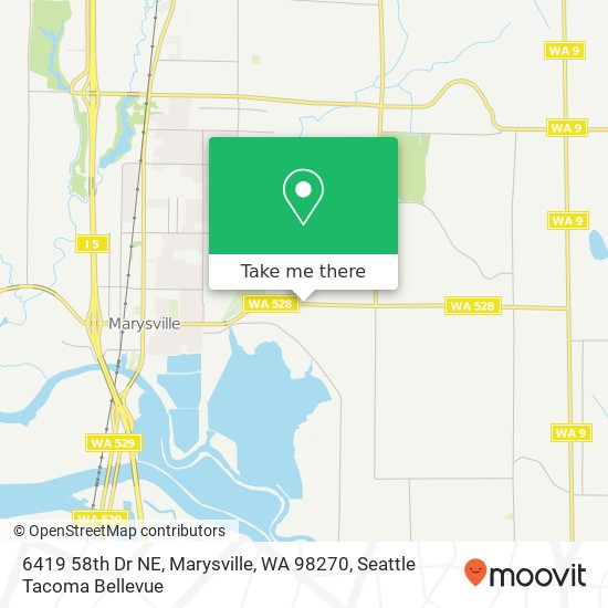 Mapa de 6419 58th Dr NE, Marysville, WA 98270