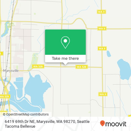 Mapa de 6419 69th Dr NE, Marysville, WA 98270