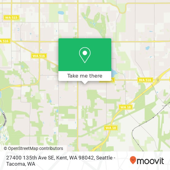 Mapa de 27400 135th Ave SE, Kent, WA 98042