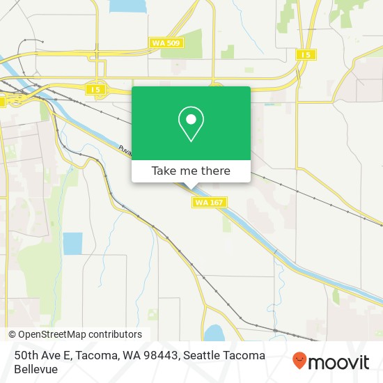 Mapa de 50th Ave E, Tacoma, WA 98443