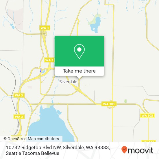 Mapa de 10732 Ridgetop Blvd NW, Silverdale, WA 98383