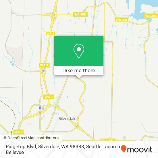 Mapa de Ridgetop Blvd, Silverdale, WA 98383