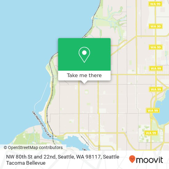 NW 80th St and 22nd, Seattle, WA 98117 map