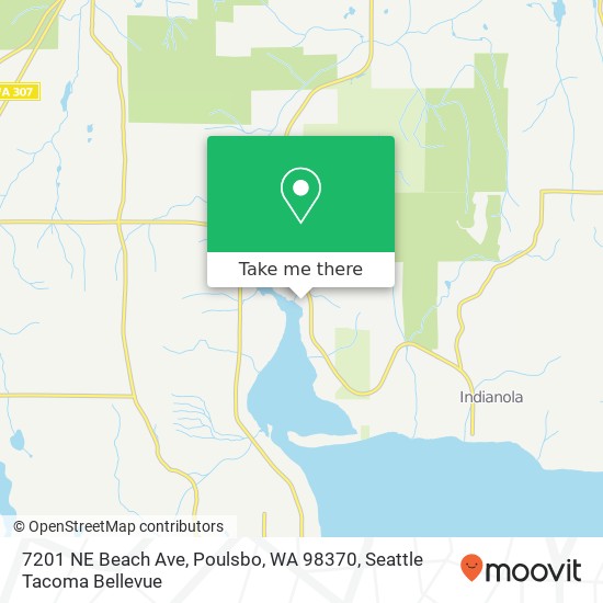 Mapa de 7201 NE Beach Ave, Poulsbo, WA 98370