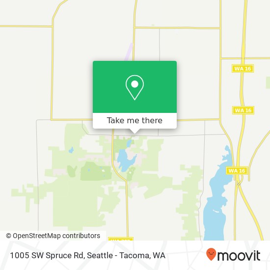 Mapa de 1005 SW Spruce Rd, Port Orchard, WA 98367