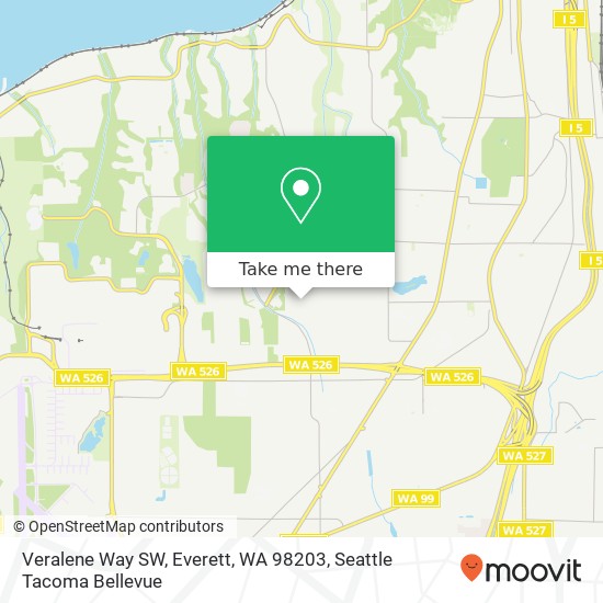 Mapa de Veralene Way SW, Everett, WA 98203