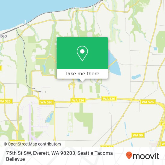 Mapa de 75th St SW, Everett, WA 98203