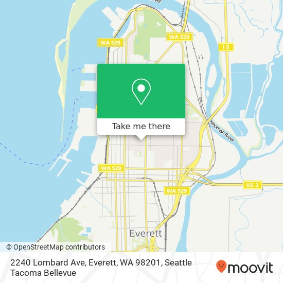 Mapa de 2240 Lombard Ave, Everett, WA 98201