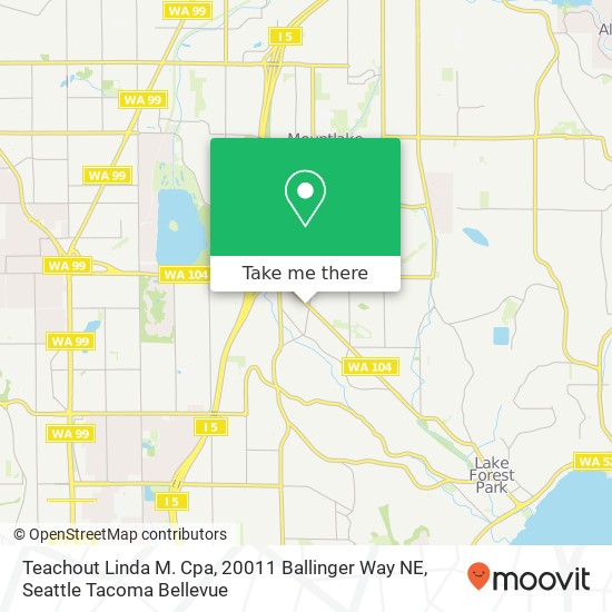 Teachout Linda M. Cpa, 20011 Ballinger Way NE map