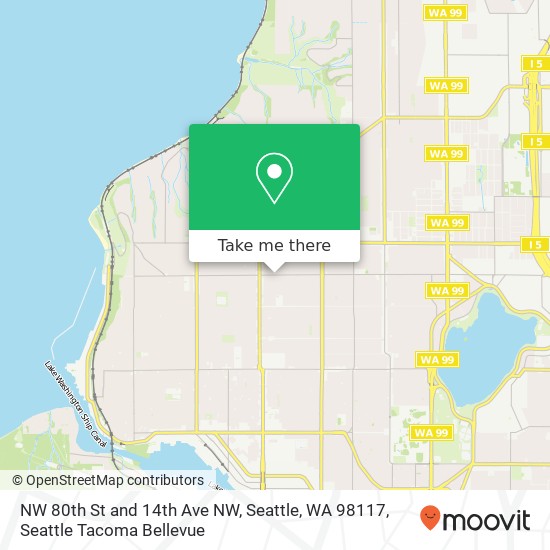 NW 80th St and 14th Ave NW, Seattle, WA 98117 map