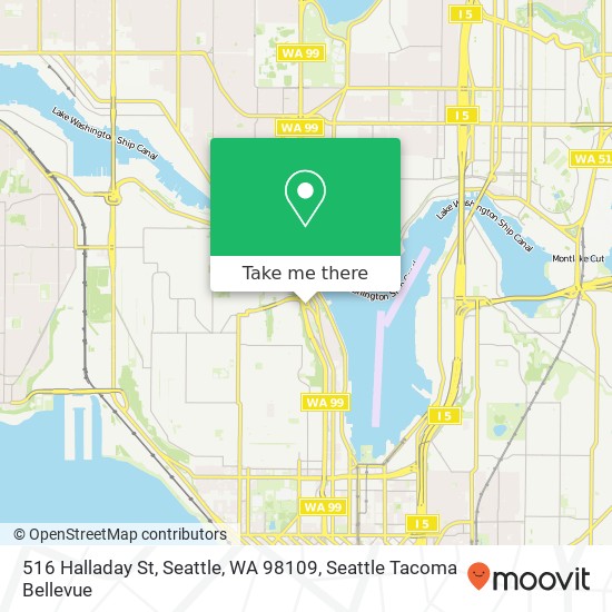 Mapa de 516 Halladay St, Seattle, WA 98109