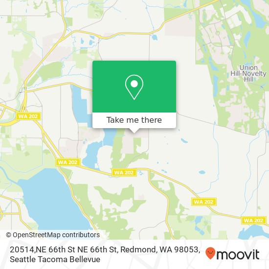 Mapa de 20514,NE 66th St NE 66th St, Redmond, WA 98053