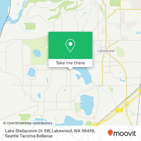 Lake Steilacoom Dr SW, Lakewood, WA 98498 map