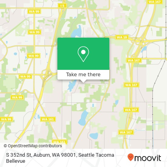 Mapa de S 352nd St, Auburn, WA 98001