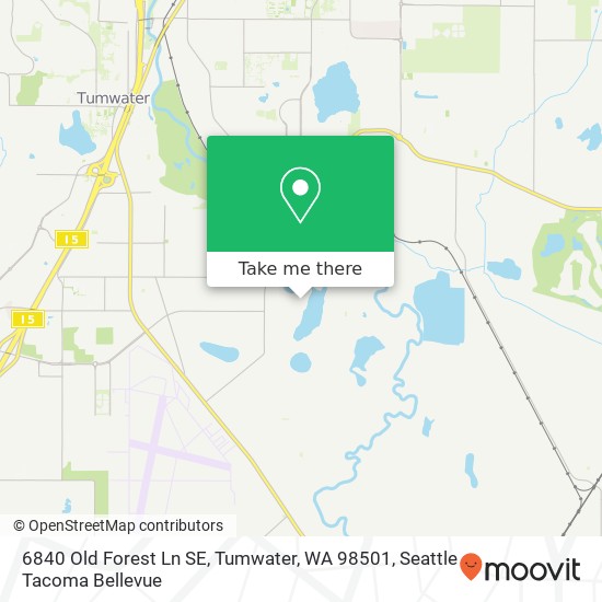 Mapa de 6840 Old Forest Ln SE, Tumwater, WA 98501