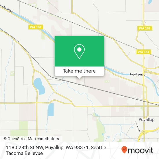 Mapa de 1180 28th St NW, Puyallup, WA 98371