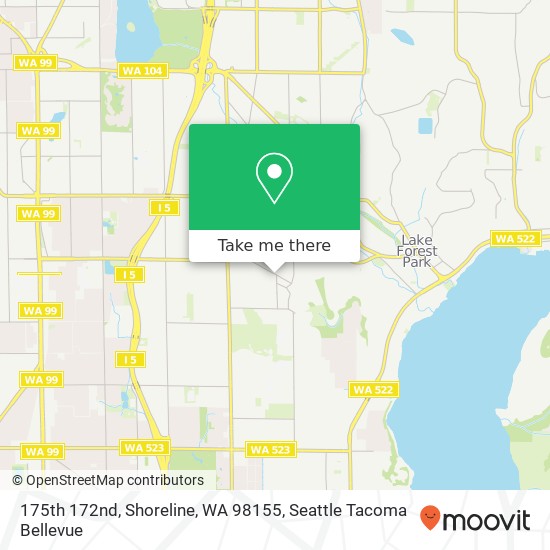 Mapa de 175th 172nd, Shoreline, WA 98155
