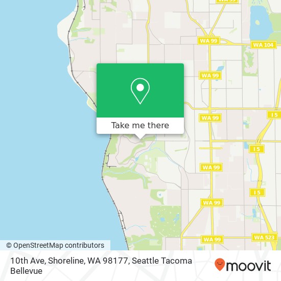 Mapa de 10th Ave, Shoreline, WA 98177