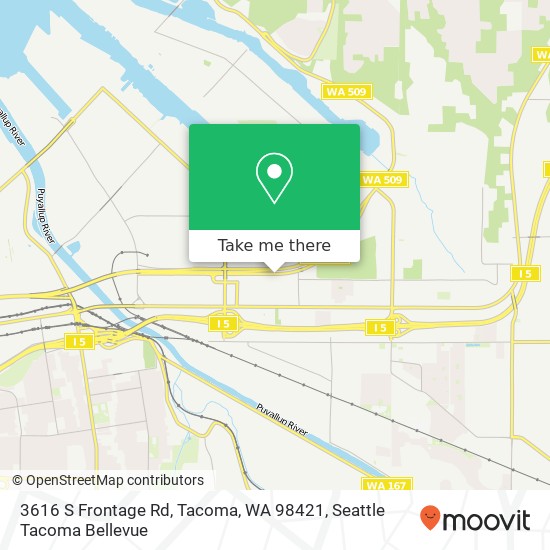 3616 S Frontage Rd, Tacoma, WA 98421 map