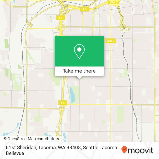 Mapa de 61st Sheridan, Tacoma, WA 98408