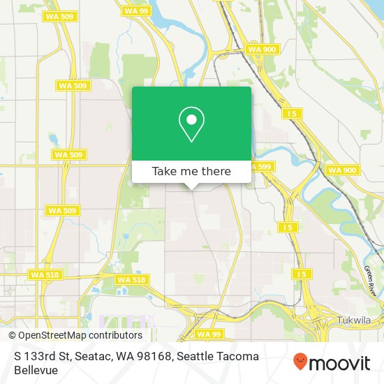 Mapa de S 133rd St, Seatac, WA 98168