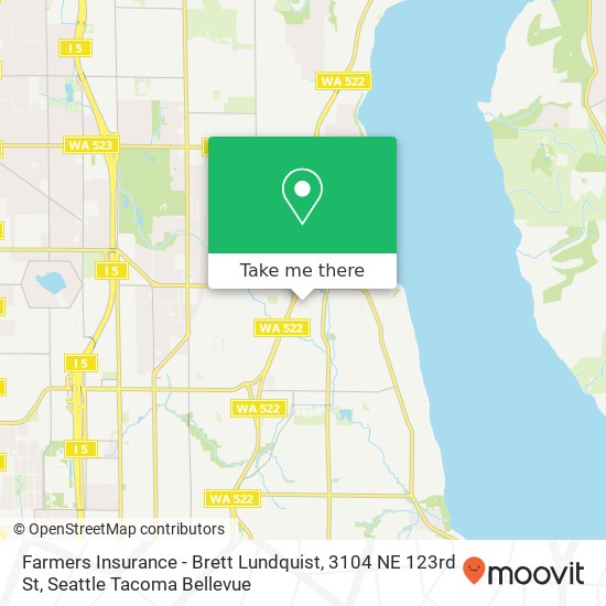 Farmers Insurance - Brett Lundquist, 3104 NE 123rd St map