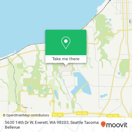 Mapa de 5630 14th Dr W, Everett, WA 98203