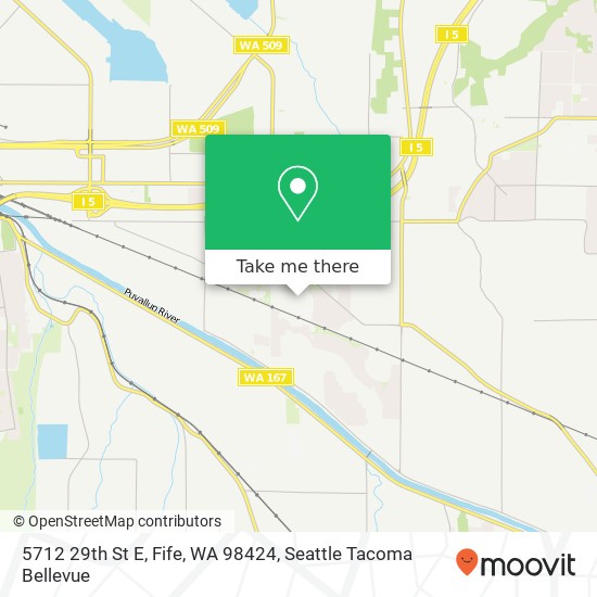 Mapa de 5712 29th St E, Fife, WA 98424