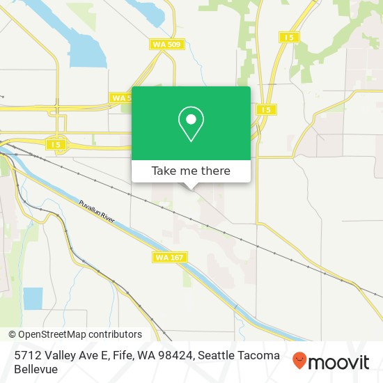 Mapa de 5712 Valley Ave E, Fife, WA 98424