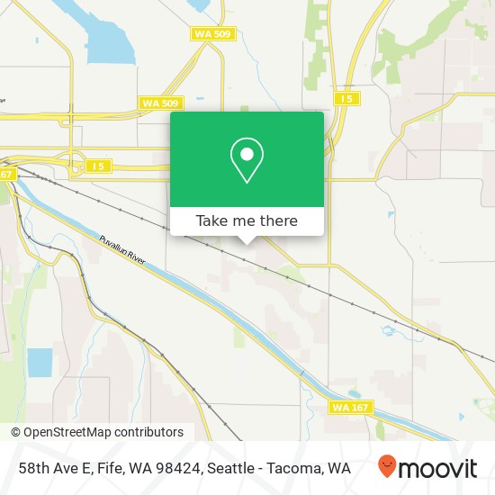 Mapa de 58th Ave E, Fife, WA 98424