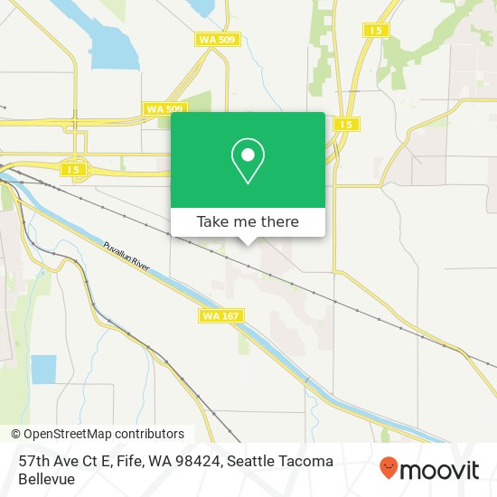 Mapa de 57th Ave Ct E, Fife, WA 98424