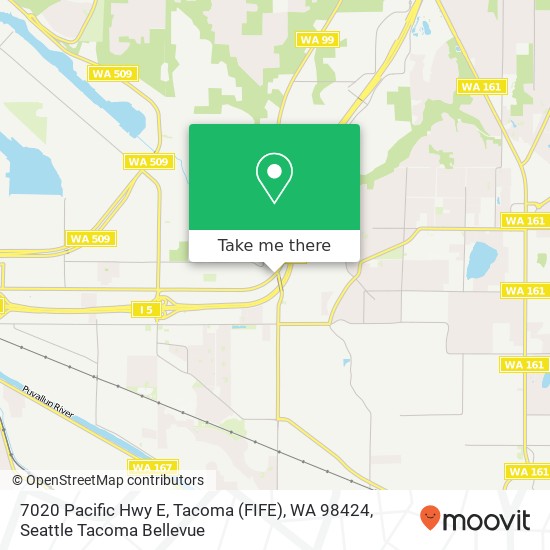 Mapa de 7020 Pacific Hwy E, Tacoma (FIFE), WA 98424