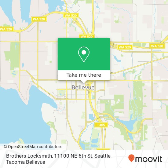 Brothers Locksmith, 11100 NE 6th St map