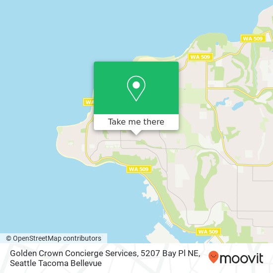 Mapa de Golden Crown Concierge Services, 5207 Bay Pl NE