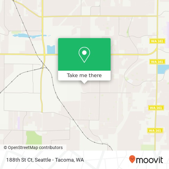 Mapa de 188th St Ct, Puyallup, WA 98375