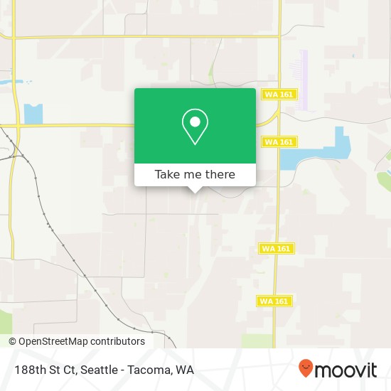 Mapa de 188th St Ct, Puyallup, WA 98375