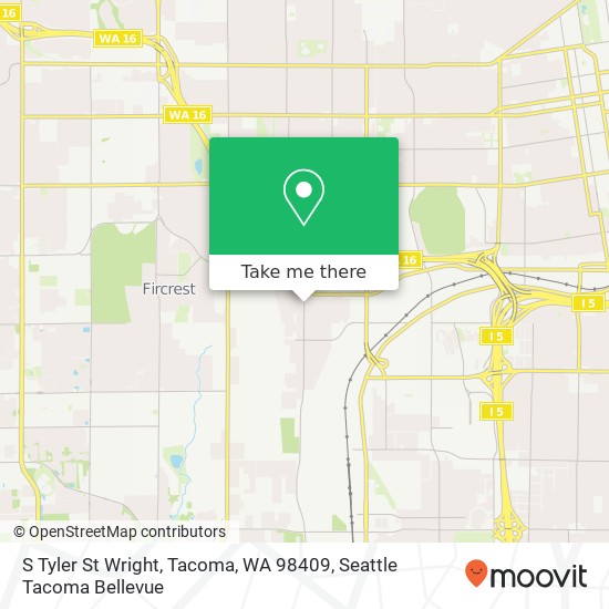 Mapa de S Tyler St Wright, Tacoma, WA 98409