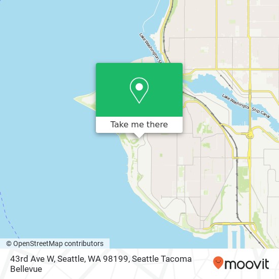 Mapa de 43rd Ave W, Seattle, WA 98199