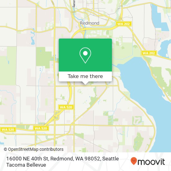 Mapa de 16000 NE 40th St, Redmond, WA 98052