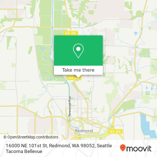 Mapa de 16000 NE 101st St, Redmond, WA 98052